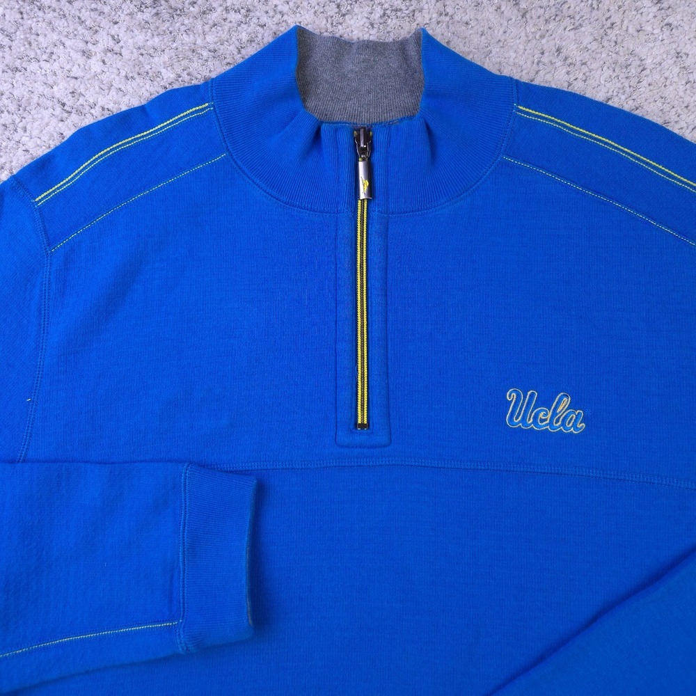 UCLA Sweater Mens Large Tommy Bahama Reversible Bruins Quarter Zip Pullover